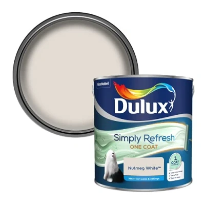 Image of Dulux Simply Refresh Matt Emulsion Paint Nutmeg White 2.5L 5382891
