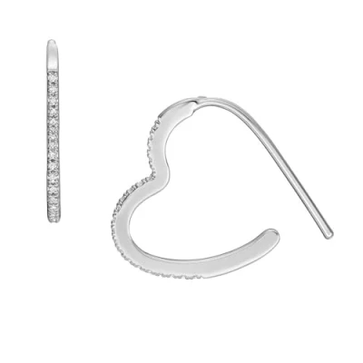 Image of Fossil Women&#039;s All Stacked Up Silver Tone Brass Whisper Hoop Earrings, JA7230040