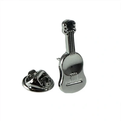 Image of Rhodium Plated Ukulele Lapel Pin Badge XNP171