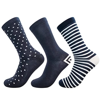 Image of Jasmine Silk 3 Pairs Womens Supersoft Ladies Bamboo Socks Thermal Sock 7 (Stripe Spot Plain)