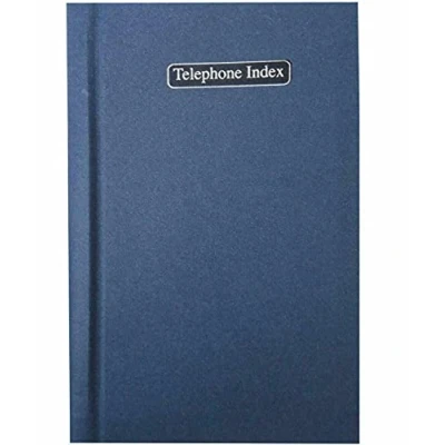 Image of Tallon A Z Blue Telephone Index Address Book Wire Bound hardback Cover A5