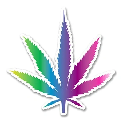 Image of 2 x 10cm Cannabis Vinyl Sticker Decal Leaf Laptop Medical Weed Marijuana #6267 (10cm 10cm)