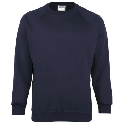 Image of Maddins Kids Unisex Coloursure Crew Neck Sweatshirt/Schoolwear (34) (Navy)