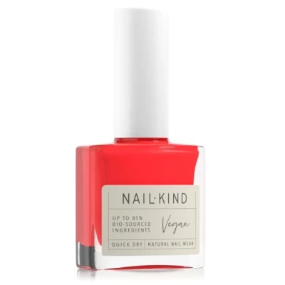 Image of NAILKIND Bright Red Nail Polish First Love Varnish Vegan Lacquer Peta Certified Cruelty Free Quick Drying Long Lasting Chip Resistant Manicure 8ml