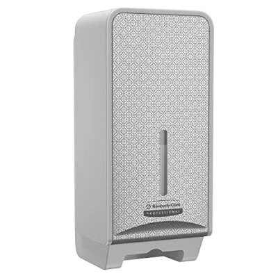 Image of Kimberly Clark Professional ICON Folded Toilet Paper Dispenser (53659), with Silver Mosaic Design Faceplate; 1 and Faceplate per Case