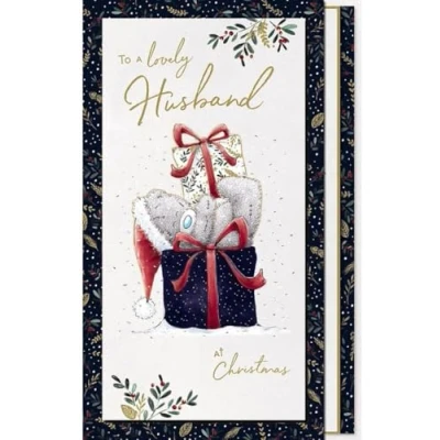 Image of Me To You Bear Husband Handmade Christmas Card