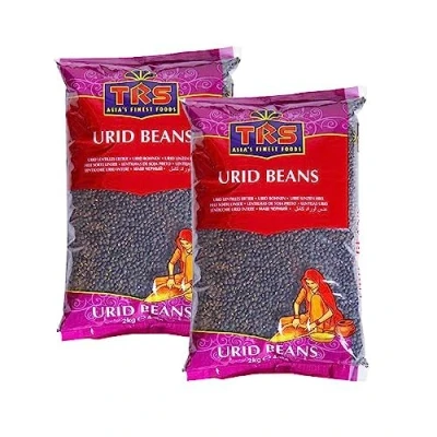 Image of TRS Urid Whole 2KG dal Urad High Fibre Protein Natural Gluten Friendly Indian Origin (Pack of 2)