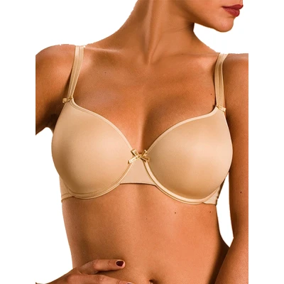 Image of Chantelle Women&#039;s Basic Invisible Smooth Custom Fit Bra, Opaque, Skin, 34D