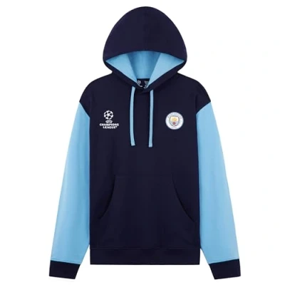 Image of Manchester City F.C. Mens Hoodies Warm Hooded Sweatshirt Official Man Gifts (Navy/Blue, M)