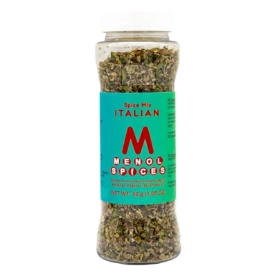 Image of Menol Spices Italian spice mix 30g in sprinkler bottle Gourmet quality