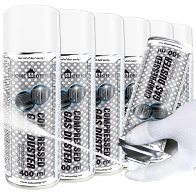 Image of AABCOOLING pack of 6 Home&amp;Office Gas Duster Freezing Spray 400ml K5, Multipurpose Tool Circuit Freezer, Freezes Down to 50*C, Engine Cleaners, Automotive, Fluids