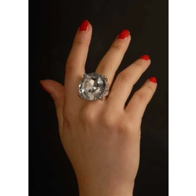 Image of Medieval Fancy Dress Diamond Style Jewel Ring