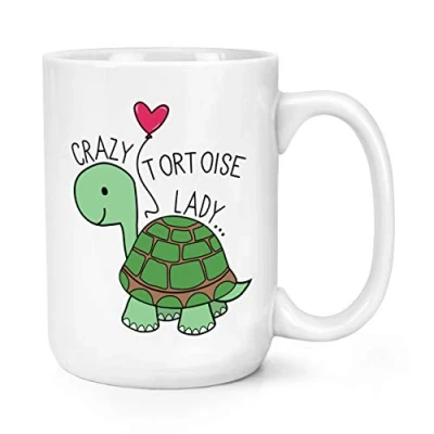 Image of Crazy Tortoise Lady 15oz Large Mug Cup