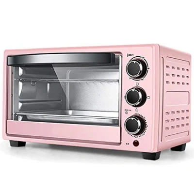 Image of JYCCH Mini Oven And Grill,23 L Electric 1300 W Adjustable Temperature 70 250 ℃ 60 Minutes Timer Convection Countertop Toaster (Pink)