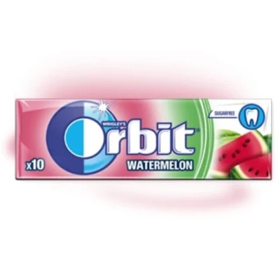 Image of 10 Packs of Original WRIGLEY&#039;S Orbit/Extra Chewing Gum Fresh Stock (Orbit Watermelon, Pack) Helps keep Teeth Clean And Mouth