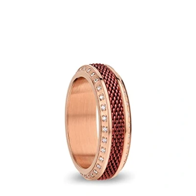 Image of BERING Exchangeable Ring Combination for Women in Rose Gold and Red with the Distinctive Twist Change System, Murray