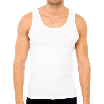 Image of Abanderado Mens Undershirt with wide straps 0300 men White Cotton Size EU 56 (Mens)