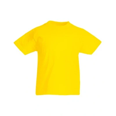 Image of Fruit of the Loom Kids Original T Shirt 21 Colours / Age 3 15 Yellow 1415