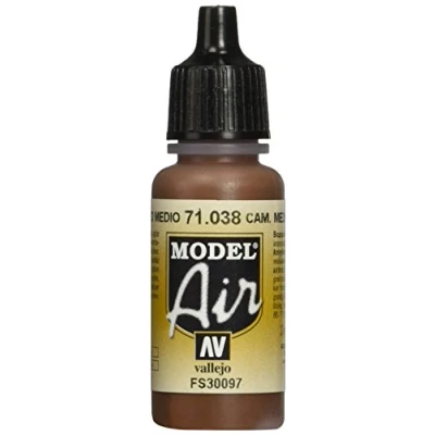 Image of Vallejo Model Air 17 ml Acrylic Paint Camouflage Medium Brown