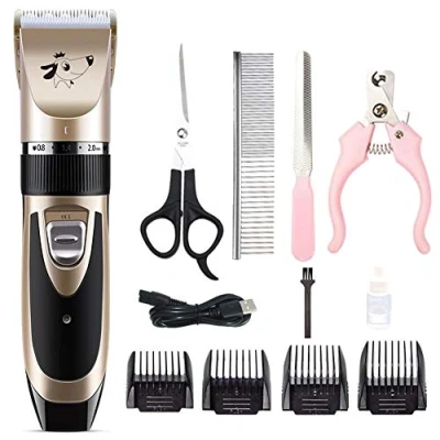 Image of Schildeng Professional Low Noise Pet Clippers Rechargeable Cordless Cat and Dog Trimmer Shaver for Cats Dogs Other Animals,Pet Grooming Kit