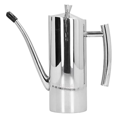 Image of Stainless Steel Olive Oil Dispenser, Bottle Can, Leakproof Pot, Kitchen Storage Container, Long Eagle Beak and Large Opening(700ml)