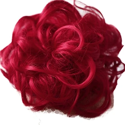 Image of CAISHA Large Hairpiece Scrunchy Instant Updo Curly Messy Bun Red G28E