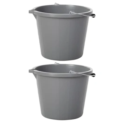 Image of Janit X Wham Bam Grey Bucket 10 Litre (2 Pack)