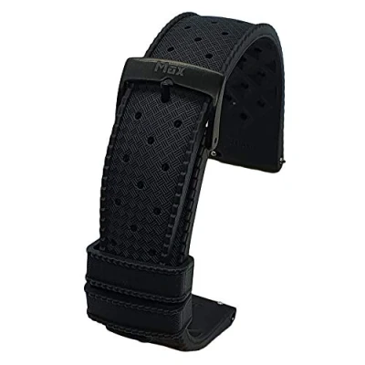 Image of Max Tropical Vintage Style FKM Rubber Divers Replacement Watch Strap Fluororubber (20mm, White QR)