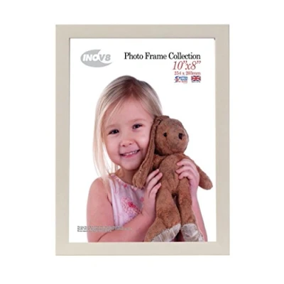 Image of Inov8 Framing PFVS SOGR 108 British Made Traditional Picture/Photo Frame, Soft Grey, 10x8 inch
