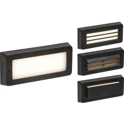 Image of KnightsBridge 230V IP65 5W LED CCT Adjustable Surface Mount Brick light Black