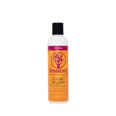 Image of Jessicurl Rockin&#039; Ringlets Styling Potion, No Fragrance Added, 8 Fl oz. Curl Enhancer with Flaxseed Extract, Defining Styler for Curly Hair and Frizz Control