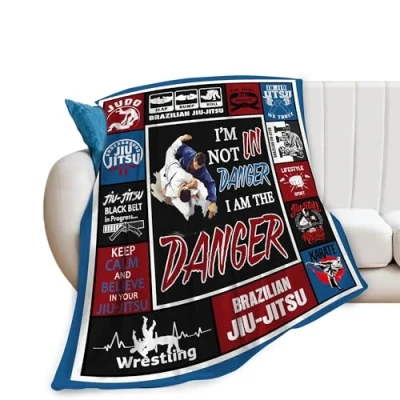 Image of Jiu Jitsu Blanket Martial Karate Gifts BJJ Throw Taekwondo for Wrestling Lover Sport Soft Warm Fleece Flannel Plush Blankets Bed Sofa Couch 40&quot;x50&quot;
