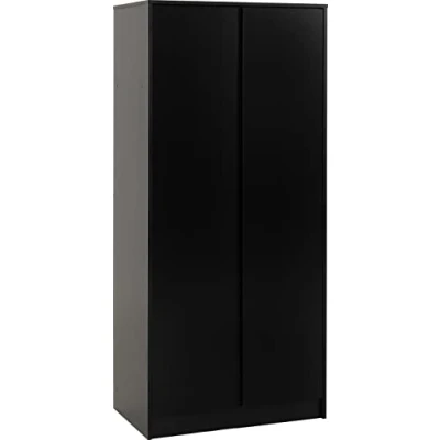 Image of Seconique Malvern 2 Door Wardrobe in Black