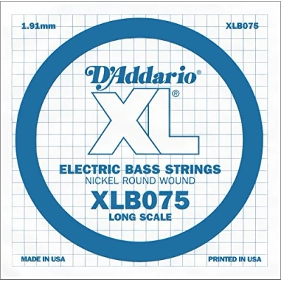 Image of D&#039;Addario .075 Long Scale Nickel Wound Single String for Bass Guitar