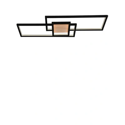 Image of Lindby LED ceiling light Emiljan, black, metal, dimmable