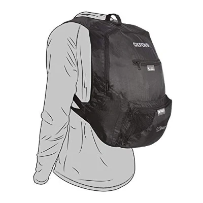 Image of Oxford 15 Litre Fold Away Back Pack Handy Sack, Black