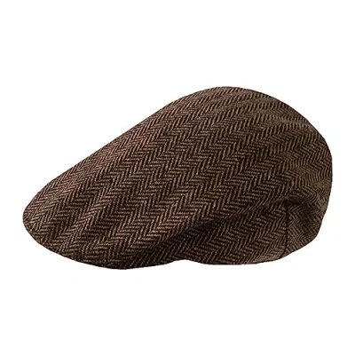 Image of TOSKATOK Tweed Flat Caps BROWNHERR SM