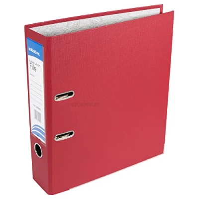 Image of 2 x Strong A4 Polypropylene Lever Arch Files Large Office Paper Storage Folders [RED]