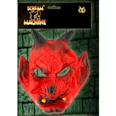 Image of Scream Machine Horror Mask, choose from 4 designs: Frankenstein, Skeleton, Devil or Pumpkin (Devil)