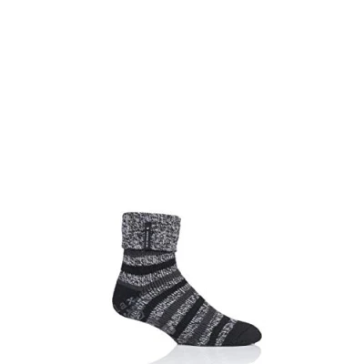 Image of 1 Pair Black Whittaker Lounge Socks Men&#039;s 6 11 Mens Heat Holders