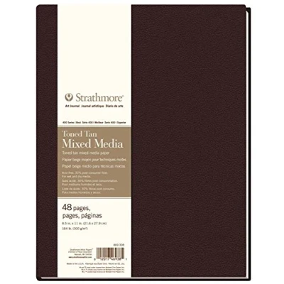 Image of Strathmore Paper Mixed Media Art Journal, Toned Tan, 8.5 InchesX11 Inches