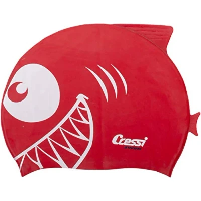 Image of Cressi Unisex Child Silicone Kids Cap Shark Swimming Pink, Uni