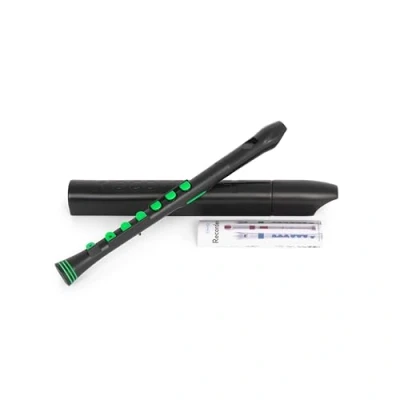 Image of Nuvo N320RDBGN Recorder Plus with Green Trim, Black