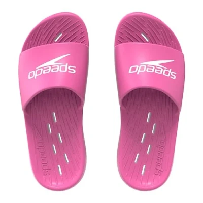 Image of Speedo Junior Slides Pool Sliders Kids Footwear, Blue, 10 UK Child
