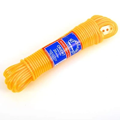 Image of EVERLASTO Quality 20m &#039;Orient&#039; PVC Clothes/Washing Line 4.8mm Thick (YELLOW)