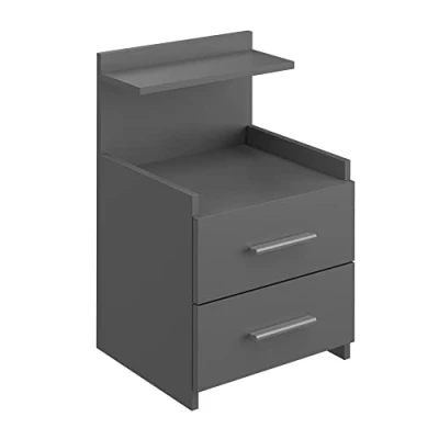 Image of Vicco Nightstand Alpin, Anthracite, 40 x 62 cm