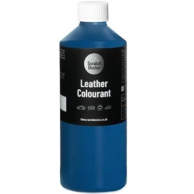 Image of Scratch Doctor Leather Colourant Restore &amp; Repair Faux Vinyl Paint for Furniture Sofas Car Seats Shoes Handbags (Blue, 250ml)