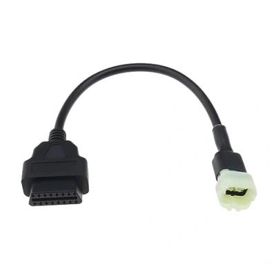 Image of eMagTech 6 Pin to OBDII 16 Adapter Cable 6Pin OBD2 Diagnostic Compatible with J1962 Interface KTM Motorcycle Diagnostics Motorbike Accessories 33cm