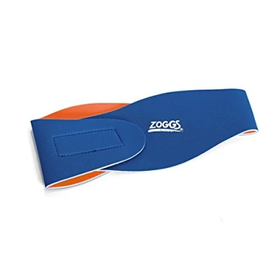 Image of Zoggs Kids&#039; Swimming Ear Band, Blue/Orange, Small/Medium