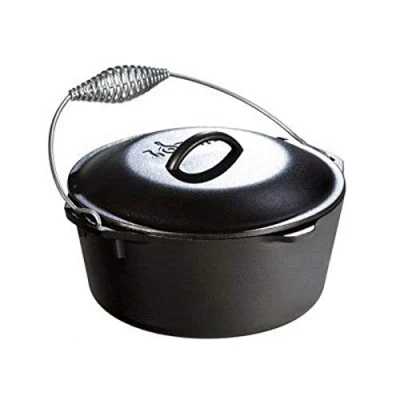 Image of Lodge Dutch Oven Iron Lid &amp; Bail Handle, 5 qt, Black